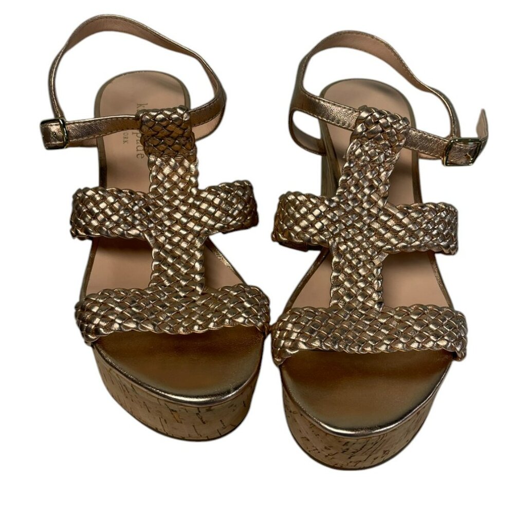 Kate Spade Rose Gold Tianna Wedges Size 6.5